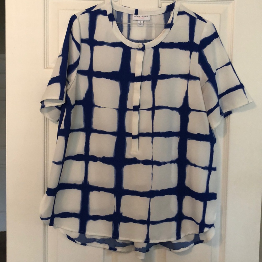 Adam Lippes Checkered Blouse